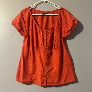 Faded Glory Women's Orange Blouse Size 1X (16W)